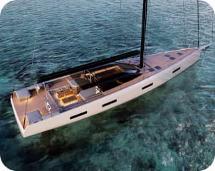 classic white-brown yacht